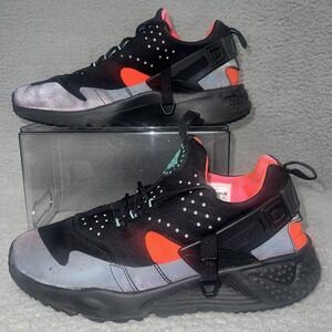 Nike Air Huarache Utility PRM Hologram Sneakers Men's Size 10 Black Shoes